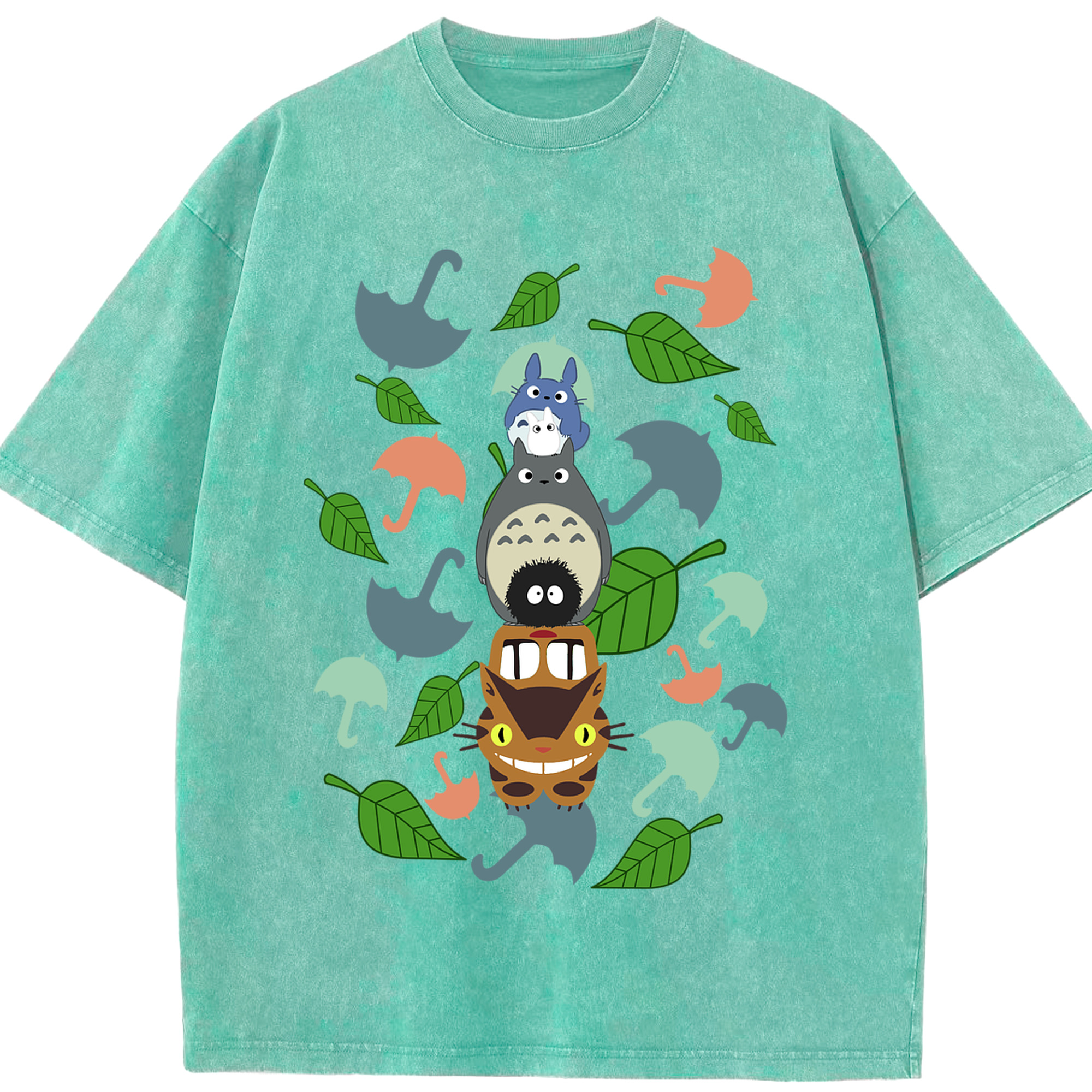 （画像用） となりのトトロ 草壁メイ 草壁サツキ My Neighbor Totoro Satsuki Kusakabe Mei Kusakabe 綿100% ヴィンテージ風 半袖Tシャツ（フロントプリント）
